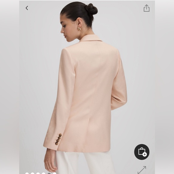 Reiss Elegant Pink Double-Breasted Women's Blazer - Picture 5 of 12